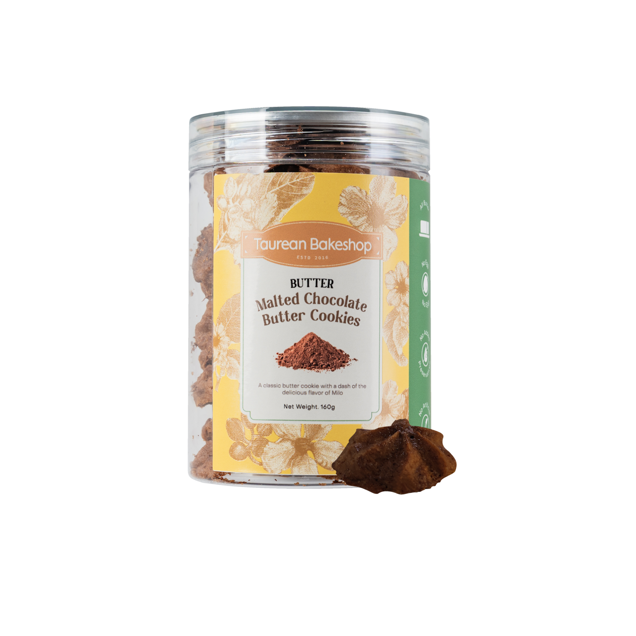 Malted Chocolate Butter Cookies