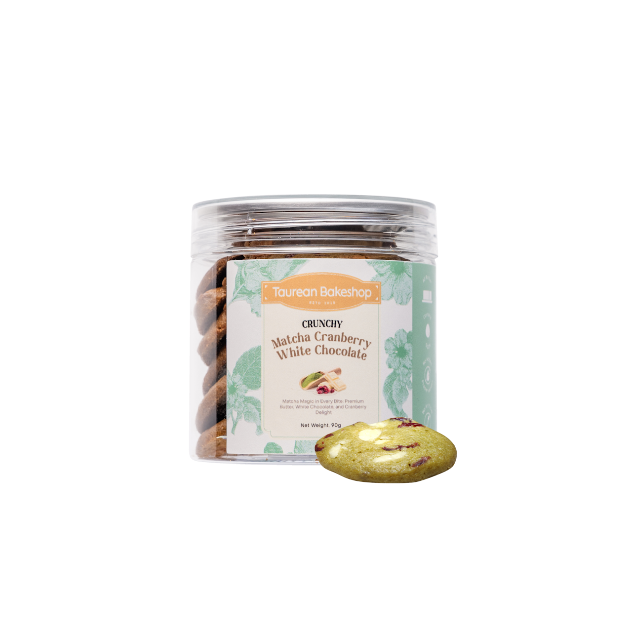 Crunchy Matcha Cranberry White Chocolate Cookies