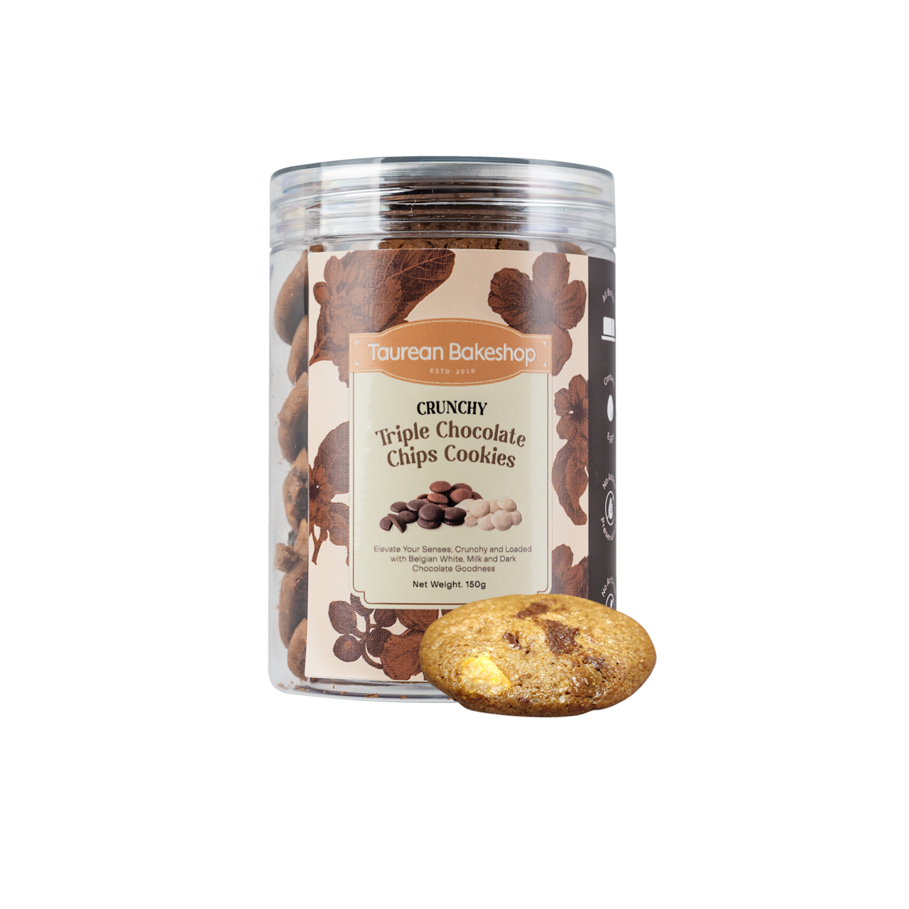 Crunchy Triple Chocolate Chips Cookies