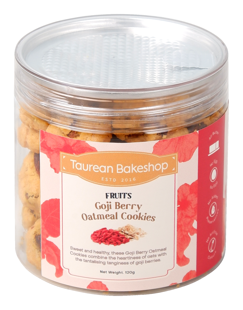 Goji Berry Oatmeal Cookies