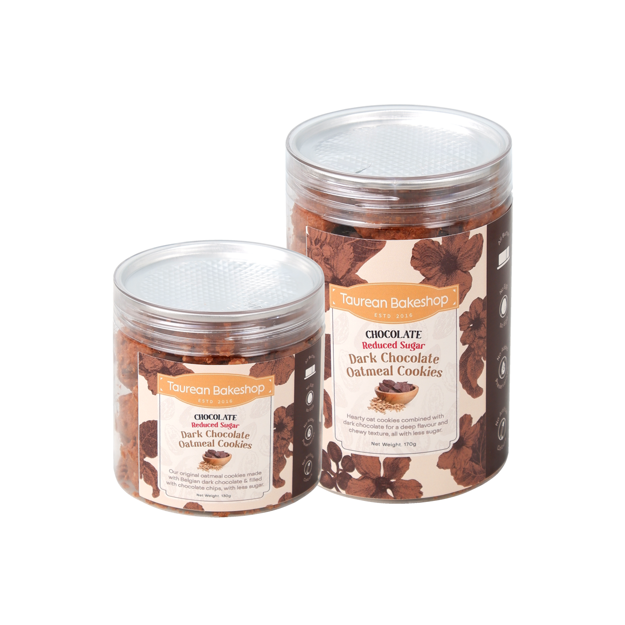 Dark Chocolate Reduced Sugar Oatmeal Cookies