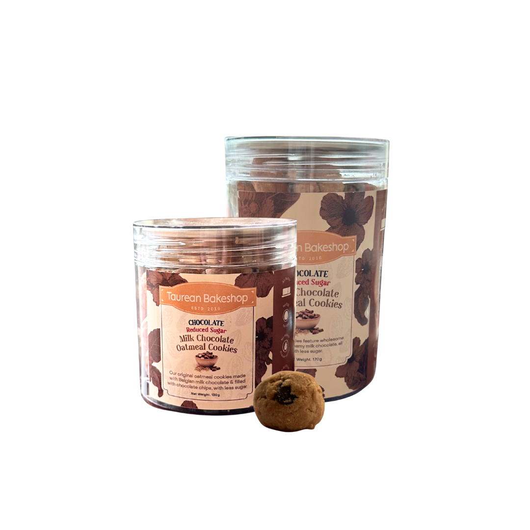 Milk Chocolate Reduced Sugar Oatmeal Cookies – Taurean Bakeshop